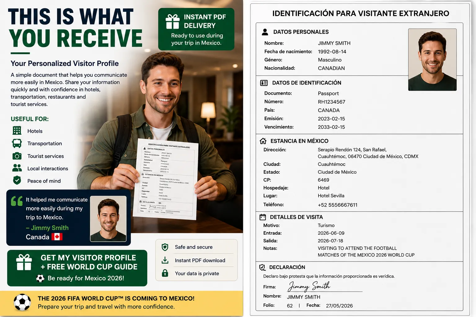Visitor Profile Preview